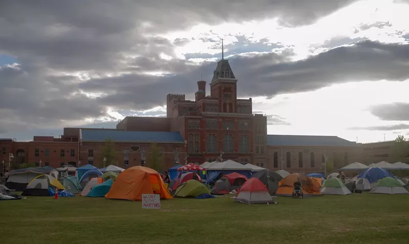 Image: Camps in front of Tivoli Hall at Auraria Campus in Denver