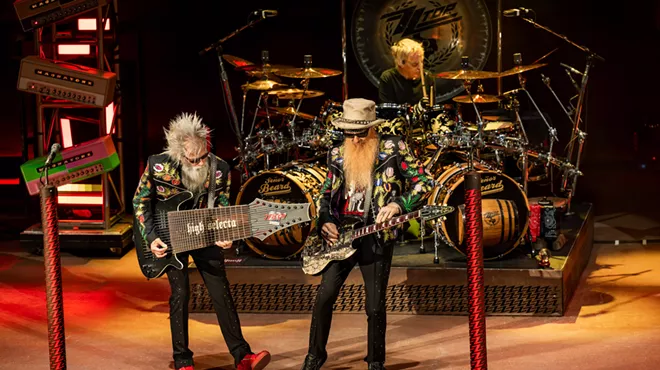 ZZ Top on stage at Red Rocks