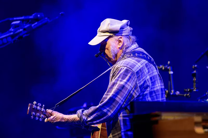 Image: Neil Young & the Chrome Hearts performing at Fiddler's Green