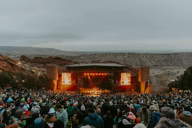 Image: Concertgoers packed Red Rocks ahead of Polo & Pan.