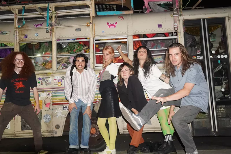 Image: (From left to right) Kane Pascarelli, Drew Smith, Simone "Serpentine Ludicrous," Bridget Hartman, Savanna Johnson and Travis Hatley of Pink Lady Monster.