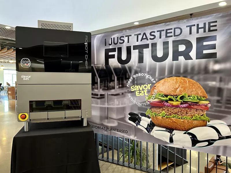 Image: a robot oven on display