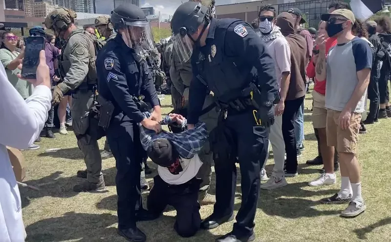 Image: Police Arrest Anti-War Protesters at Auraria Campus Encampment