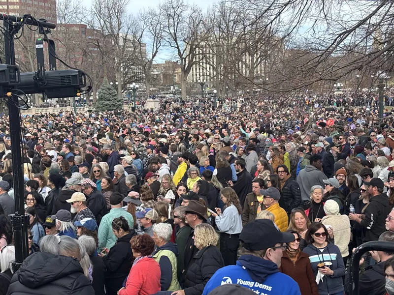 Image: crowd at political rally