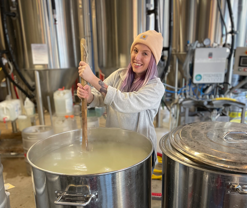 Image: Thorpe brewing up a new beer.