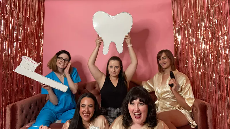 Image: The women of Queen City Sketch are doing it for themselves. From left to right: Breanna Ahlgren, Alicia Millerson, Kimberly Greenwell, Rebecca Gholson, and Ashley Renee Scott.
