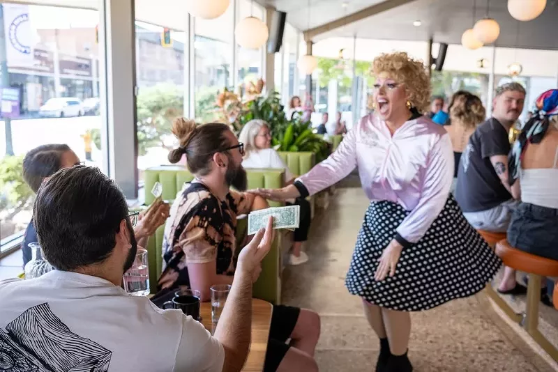 Image: drag queen at brunch