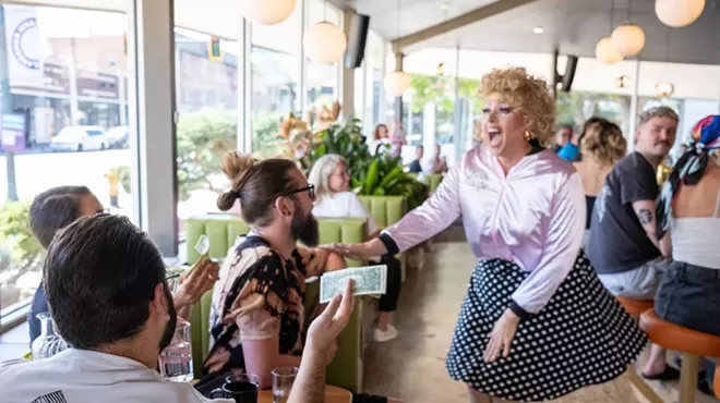 drag queen at brunch