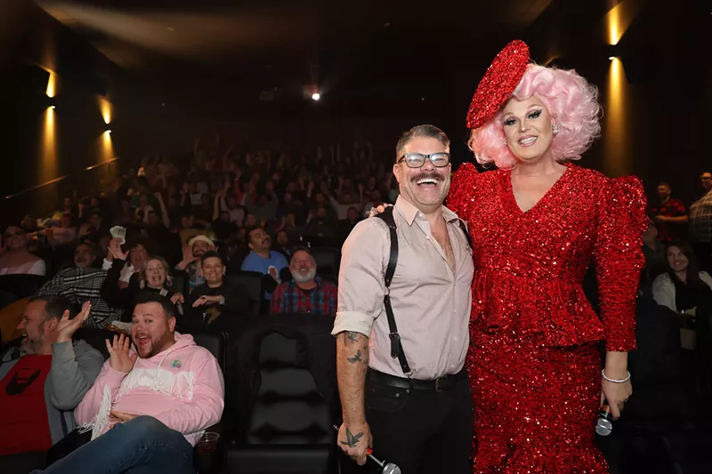Image: Scahill with Dixie Krystals at The Birdcage movie event on Valentine's Day 2023.
