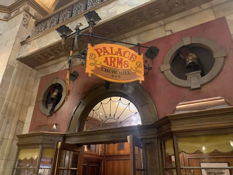 Image: brown palace entrance at hotel