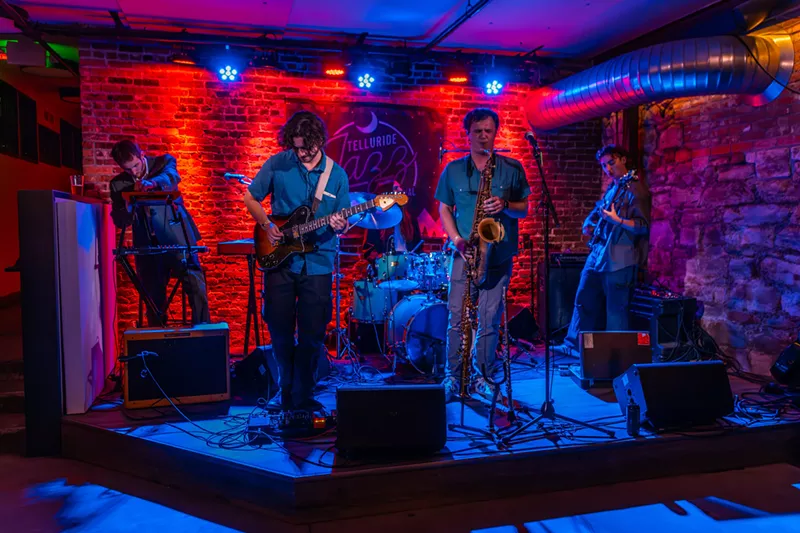 Image: End All Quintet played in the daytime and at night in Telluride this past weekend.