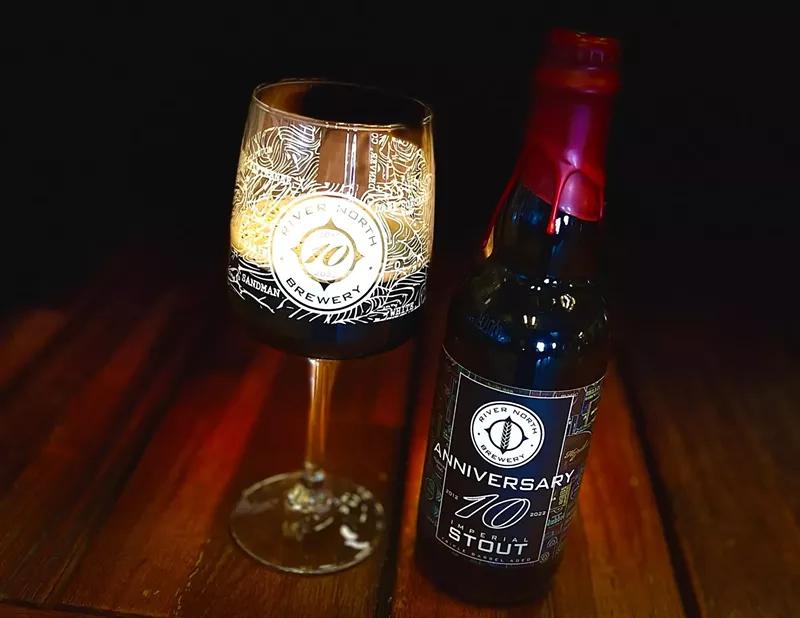 Image: River North's 22 percent ABV tenth-anniversary beer.