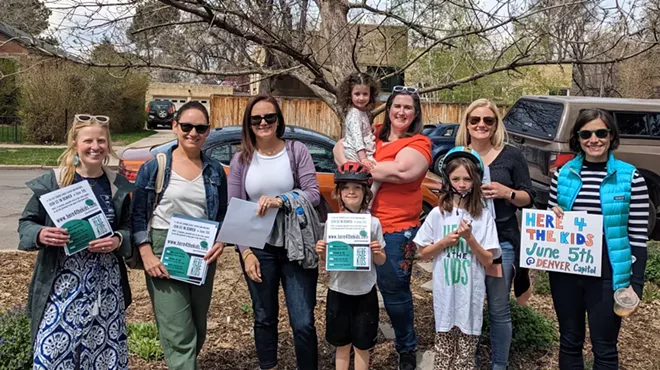 A group of Denver area canvasers for the Here4TheKids movement.