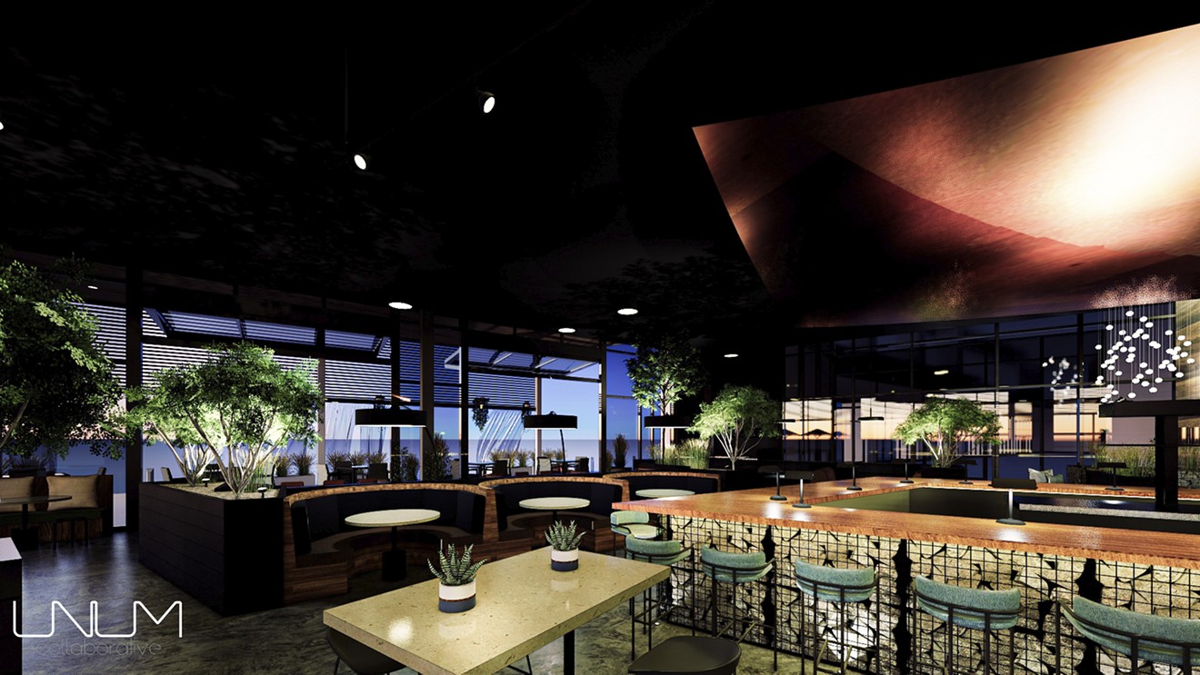 A rendering of the bar area at the new Roadhouse.