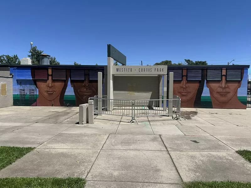 Image: a mural painting of people with sunglasses