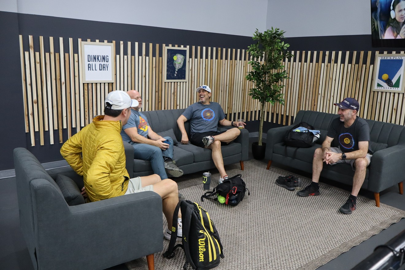 Epic Pickleball Club has a lounge area to encourage players to stick around after the game.