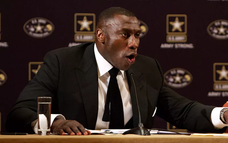 Image: Shannon Sharpe press conference