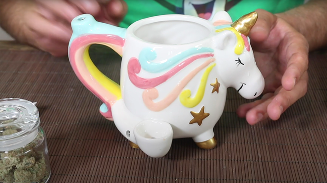 unicorn coffee mug pipe