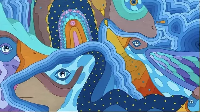 An abstract work of visual art.