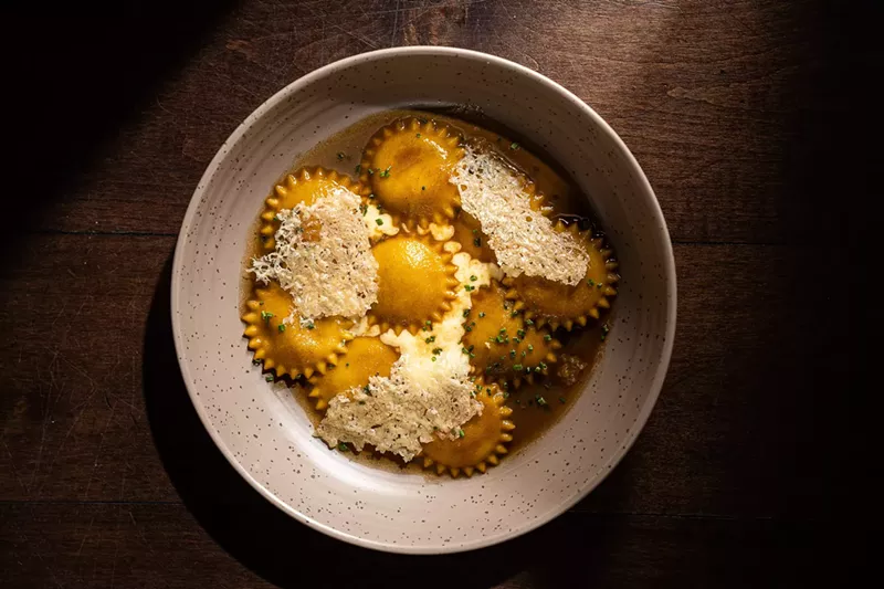 Image: french onion ravioli
