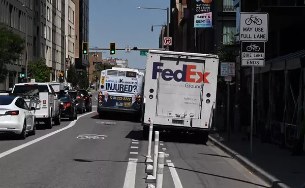 Image: Simmering Beef Between Denver Cyclists, Downtown Steakhouse Over Blocked Bike Lane