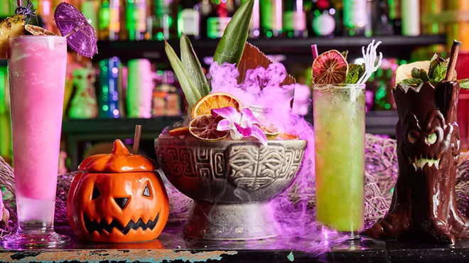 various tiki cocktails