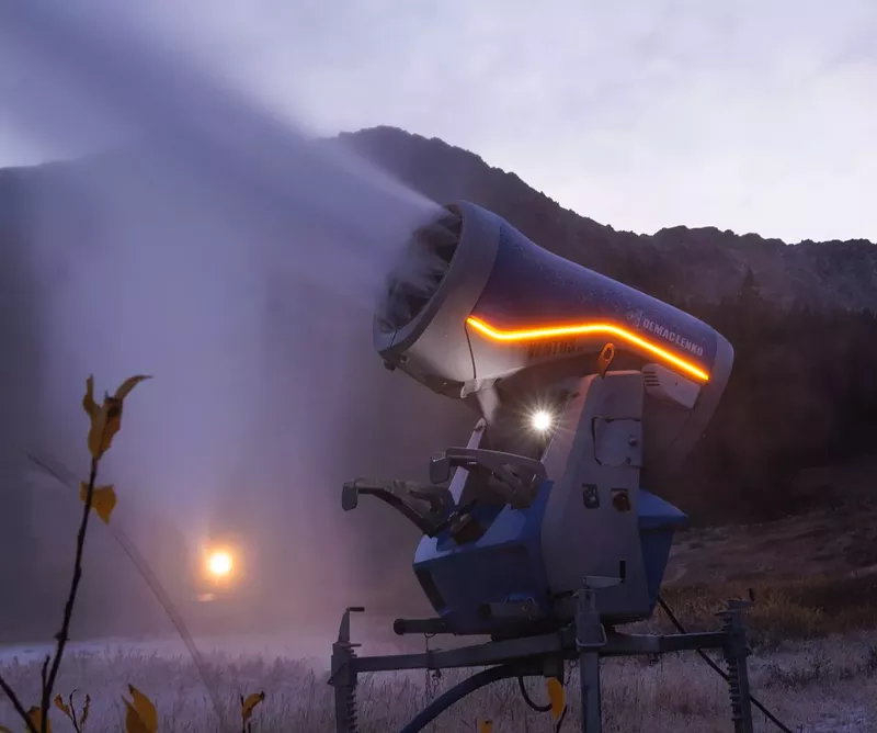 Image: snowmaking at ski resort