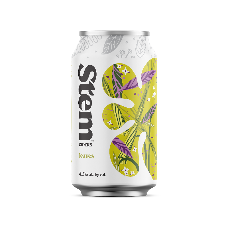 Image: Stem's new botanical ciders show off the brand's new look.