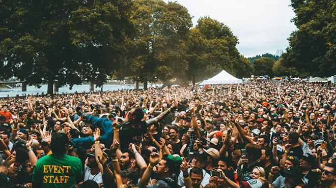 A crowd of people