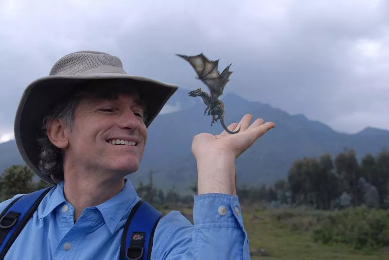 Image: Colorado author T.A. Barron, communing with both the natural and magical worlds.