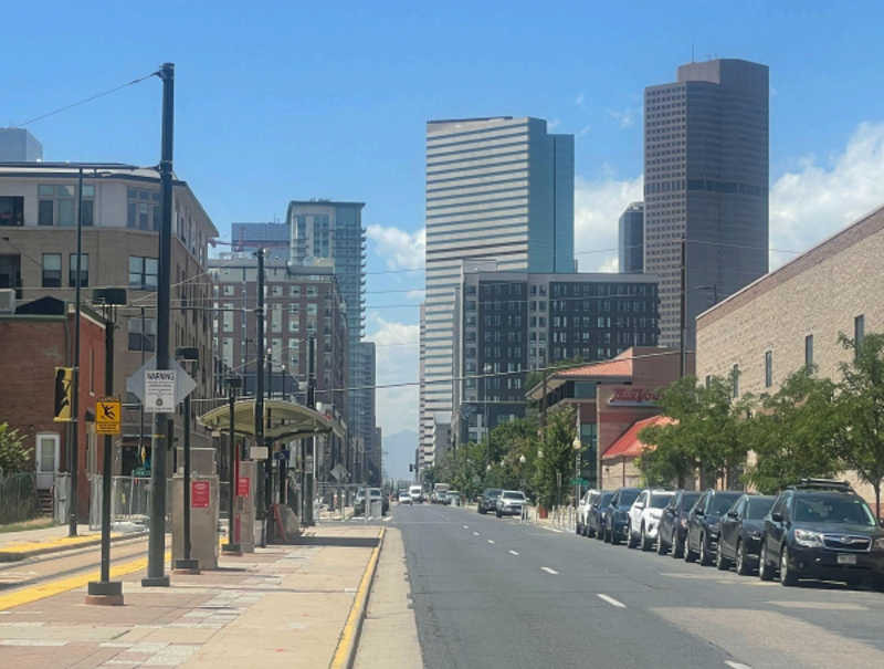 Image: Denver skyline from Five Points neighborhood