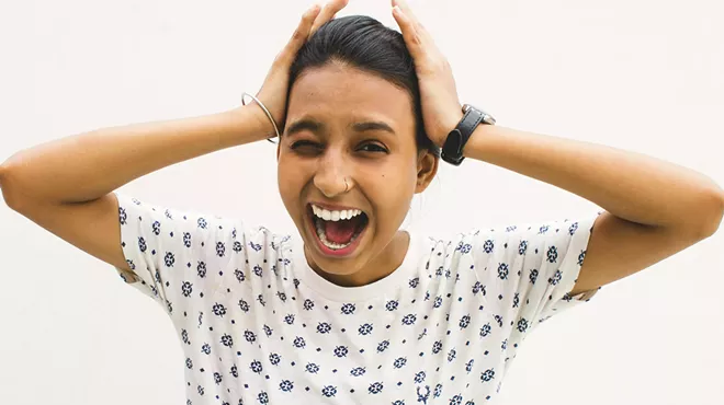 a person screaming