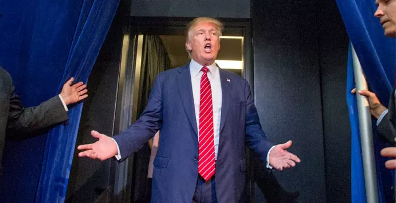 Image: donald trump entering room