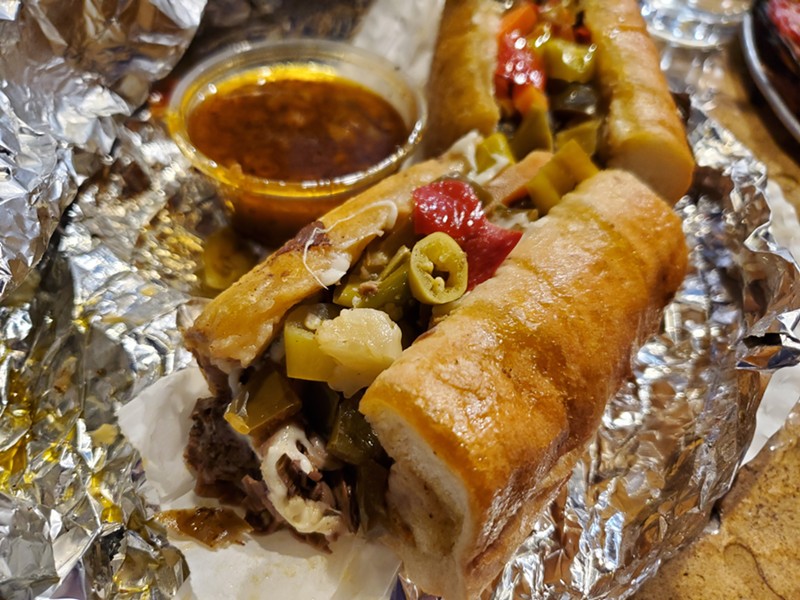 The regular-sized Italian beef from Da Sauce is big enough to split.
