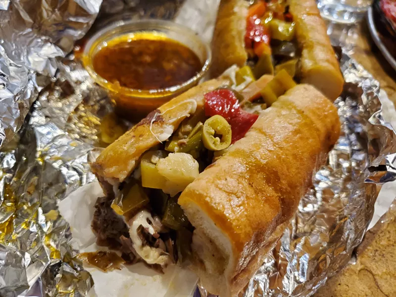 Image: an italian beef sandwich