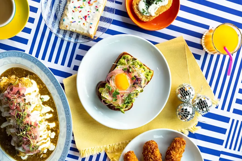 Image: various food on plates