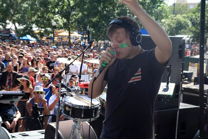 Image: Robert DeLong is at the Marquis Theater on Tuesday.