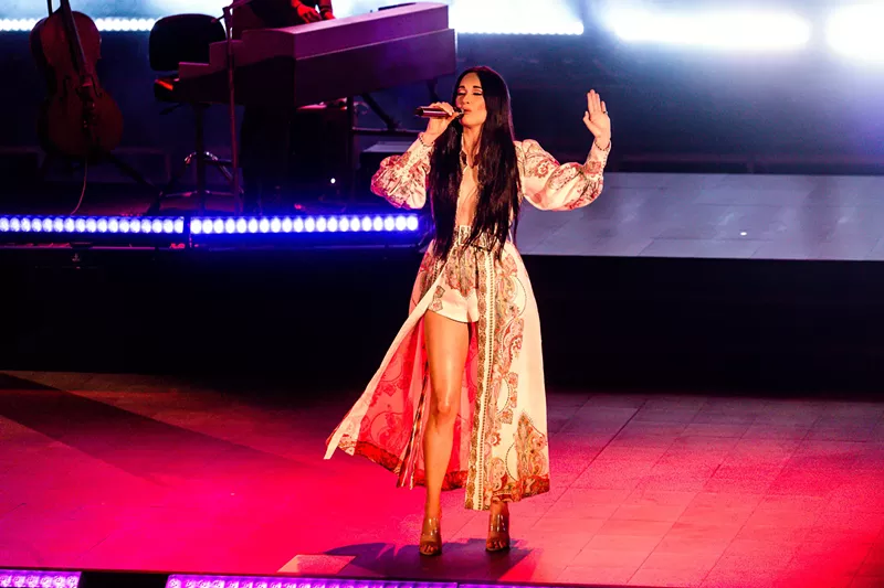 Image: Kacey Musgraves headlines Ball Arena on Wednesday.