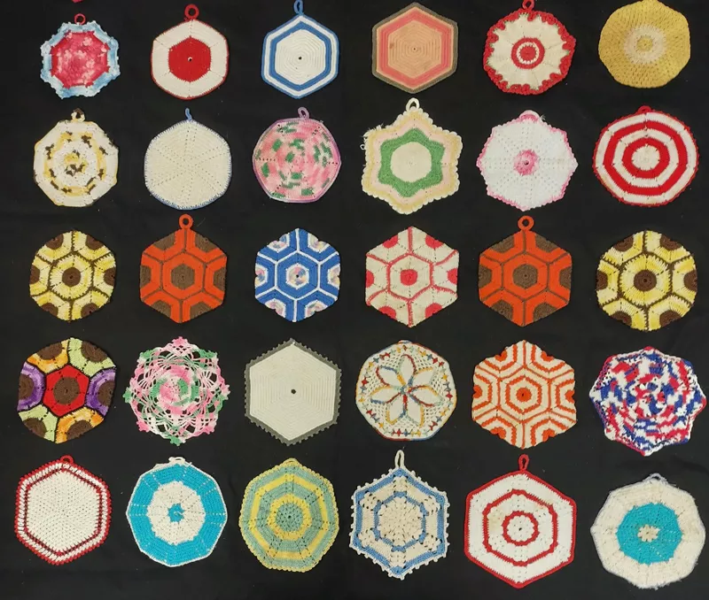 Image: A classic found-object grid by original Pirate Phil Bender.