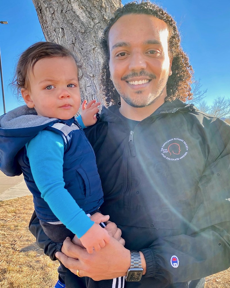 Andrew Jones with his son, Elijah.