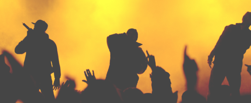Image: rappers on stage