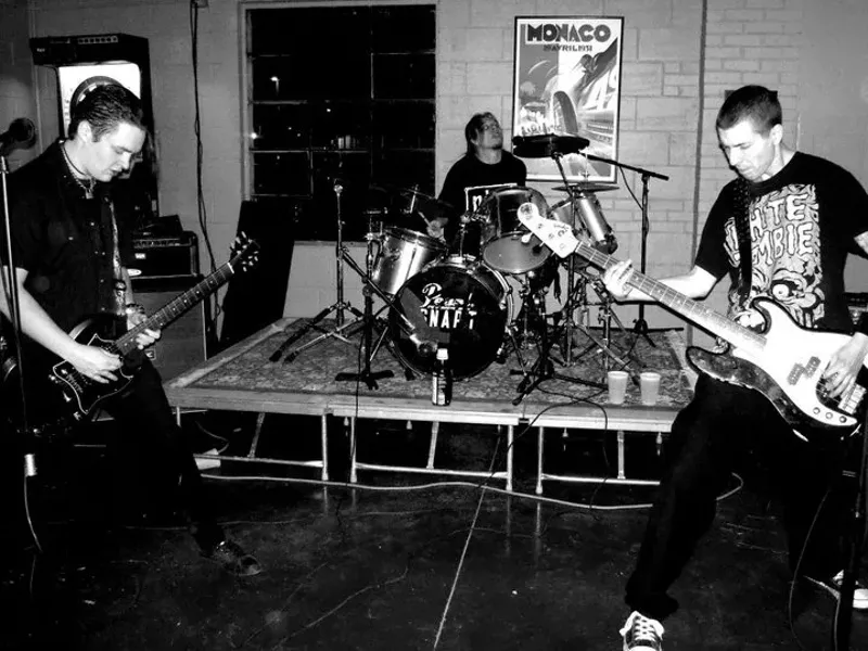 Image: punk band performing