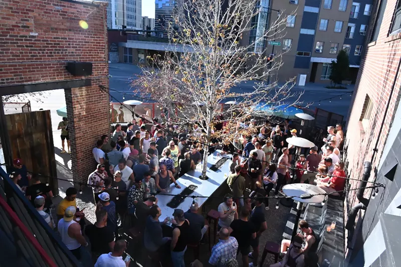 Image: The Triangle bar had hundreds of guests for the last party.