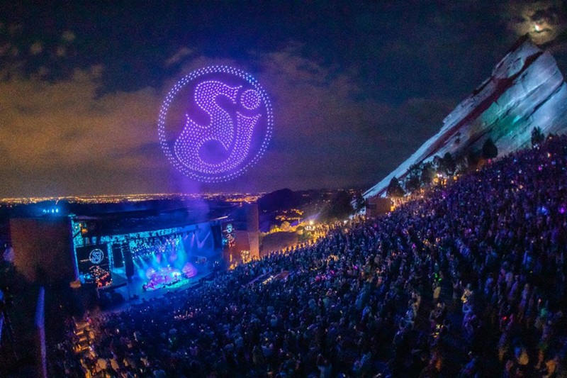 The String Cheese Incident came to Red Rocks for its annual three-night run with a drone show.