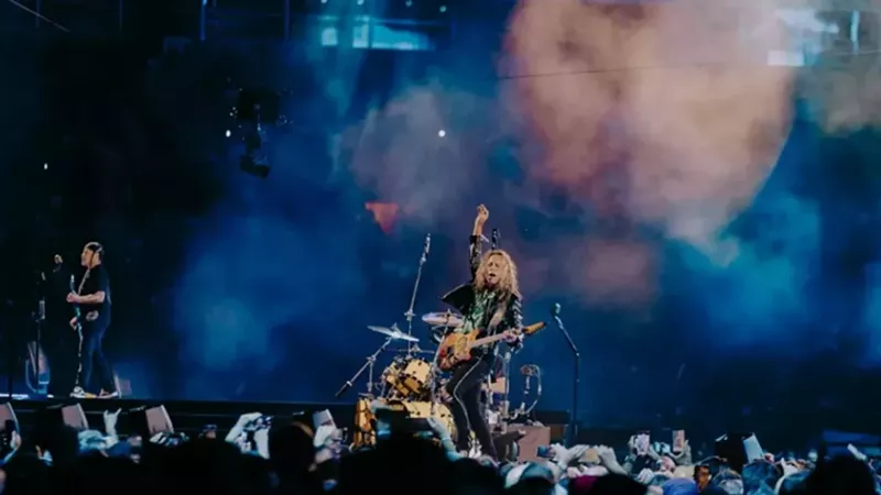 Image: Metallica shredding at Empower Field in June.