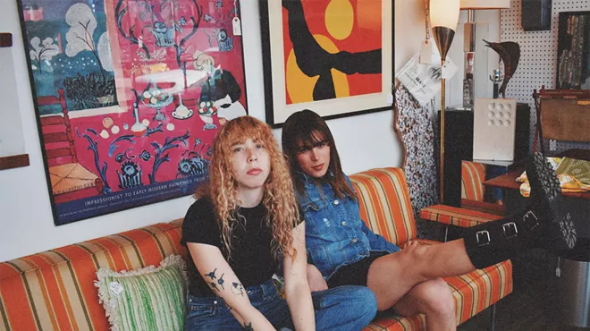 two women on couch