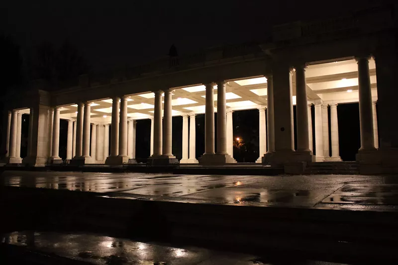 Image: What's that standing on the roof of the Cheesman Park Pavilion? Best not to ask.