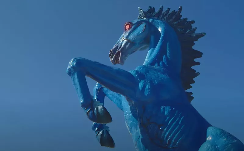 Image: This City Already Has Blucifer and the Big Blue Bear. Now Meet Baa'al, Denver's Third Blue Entity!