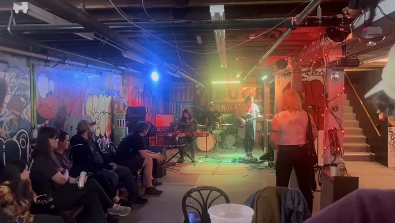 Image: concert in a basement