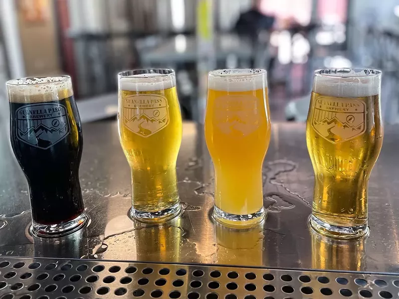 Image: four beers in glasses